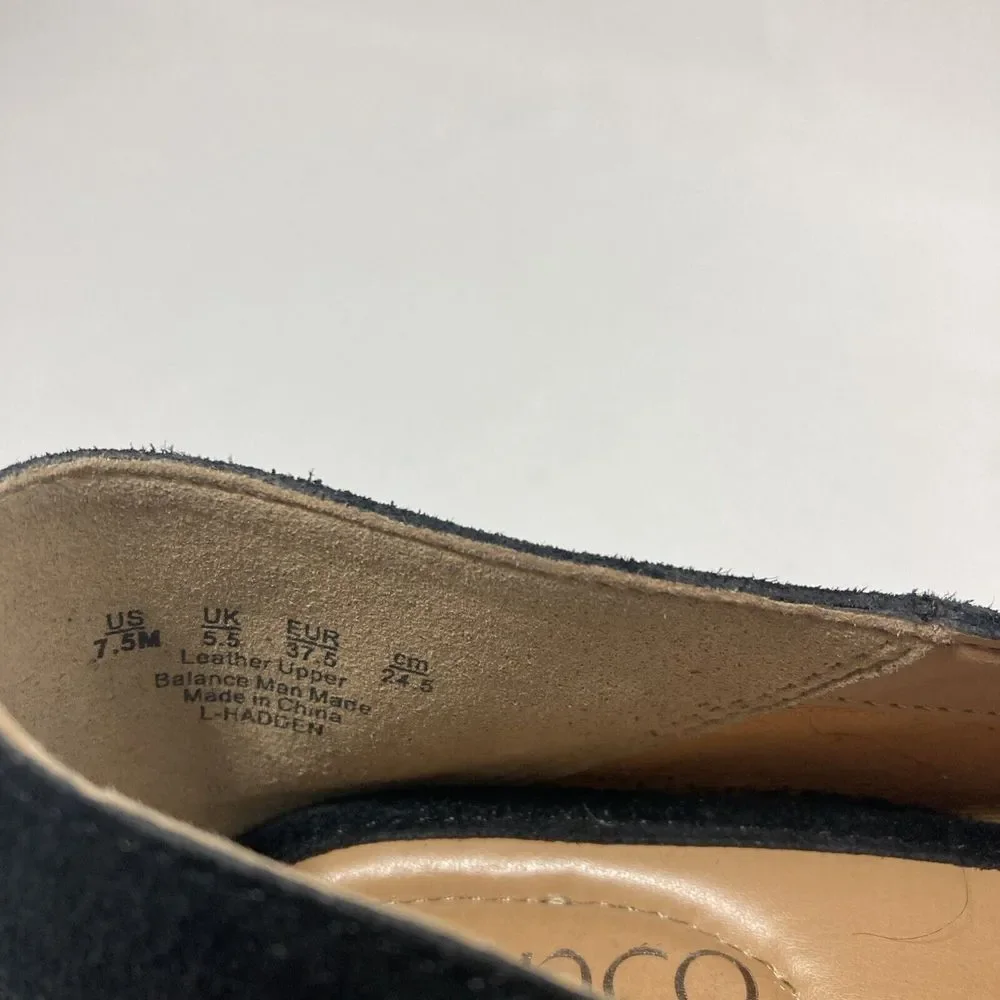 Franco Sarto L-Hadden Womens Sz 7.5 M‎ Suede Loafers Slip On Shoes With Tassels